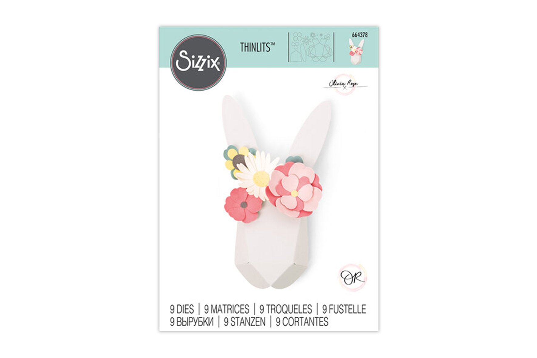 SIZZIX REZAČ SET 8PK ORIGAMI ZEC 664378